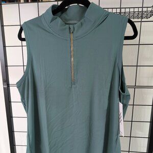 ☀️ **Rhone Course to Court Sleeveless Zip Mock - Size XL - Green Sea** 🎾🏌️‍♀️